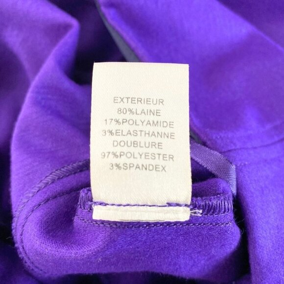 DIANE VON FURSTENBERG HELEN PURPLE WOOL BLEND SHEAT DRESS - 4 - Picture 11 of 11